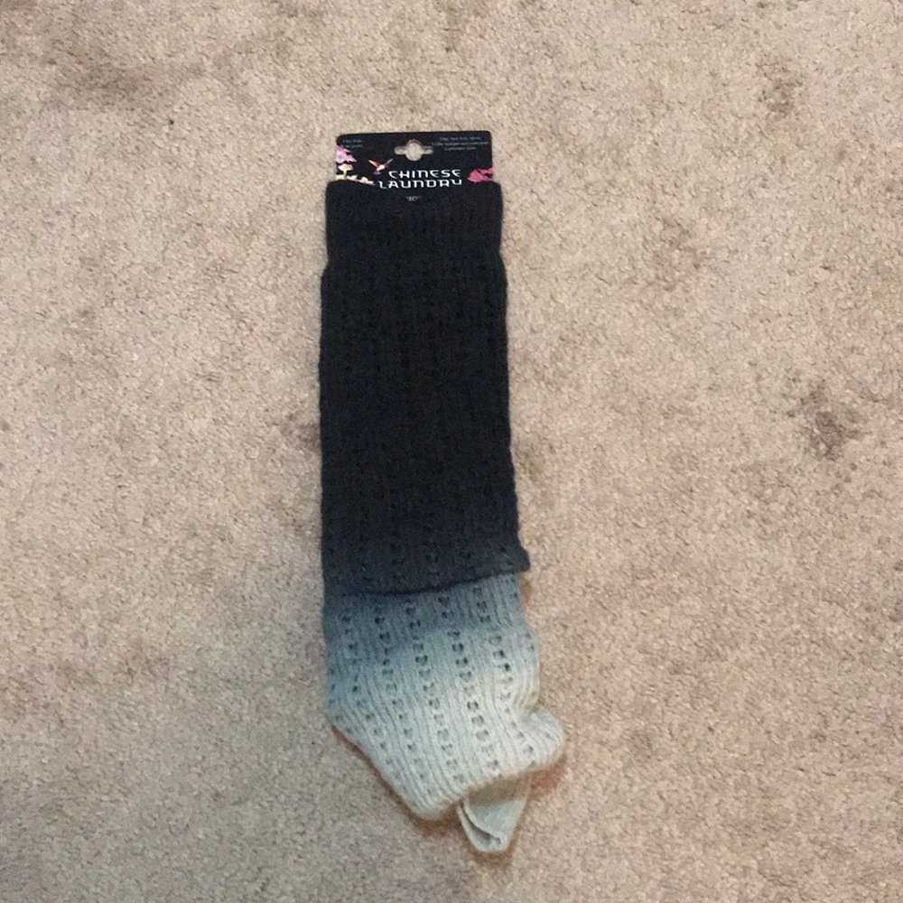 New! Chinese laundry leg warmers! Black to Gray